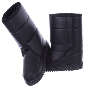 Теплые мужские зимние ботинки высокие, черные 39