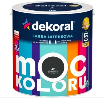 DEKORAL lateks MOC KOLORU mała czarna 2,5l