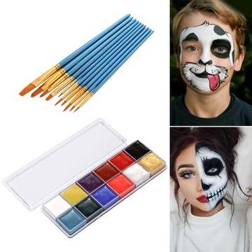 12 kolorów Profesjonalny makijaż do malowania twarzy