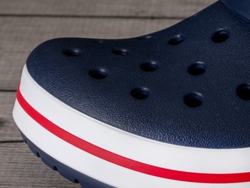 Klapki męskie, sportowe, chodaki Crocs Crocband NAVY WHITE