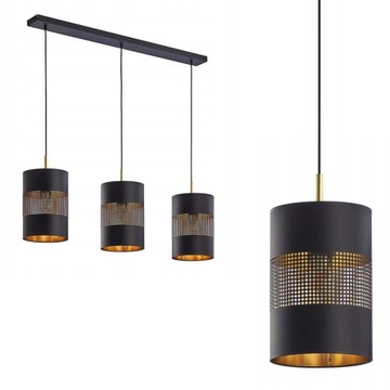 Lampa wisząca sufitowa czarna BOGART TK Lighting