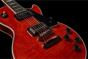 Epiphone Les Paul Custom фигурный прозрачный красный - электрогитара