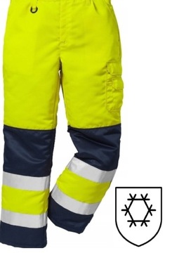 ZIMOWE OCIEPLANE SPODNIE ROBOCZE FRISTADS HI-VIS