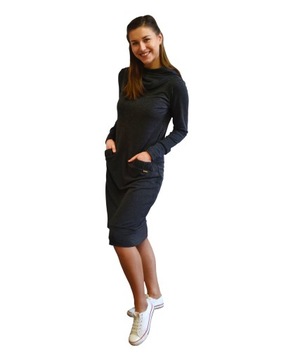 Dresowa sukienka MIDI XXL-44