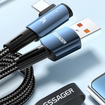 УГЛОВОЙ КАБЕЛЬ USB-C QC 7A 100 Вт для HUAWEI XIAOMI SAMSUNG ONEPLUS 2M