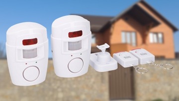 2x ALARM Z CZUJNIKAMI RUCHU + 2x PILOT GRUNDIG