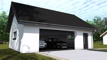 PROJEKT GARAŻU DWUSTANOWISKOWEGO G21A