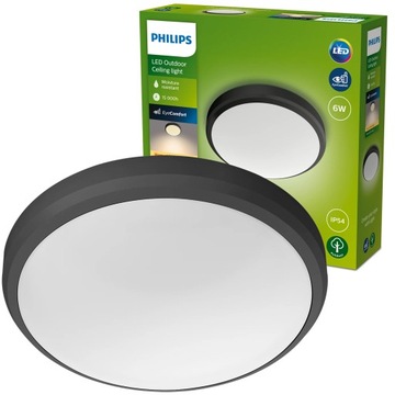PHILIPS Lampa Ogrodowa LED Zewnętrzna Sufitowa DORIS 6W 2700K IP54 Plafon