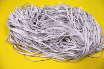 1mb, GUMA GUMKA PŁASKA BIAŁA 5mm MASECZKA MASKA