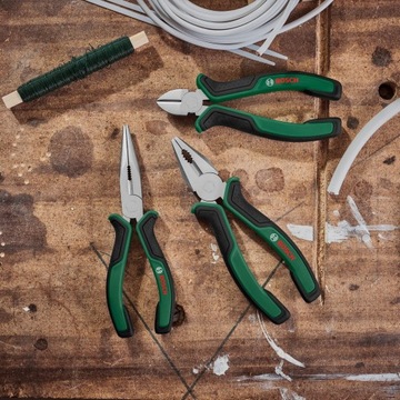 Bosch 3-częściowy zestaw szczypiec (1 precyzyjne