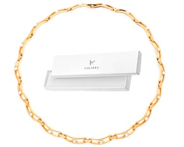 ZŁOTA KOLIA NASZYJNIK KRÓTKI KRYSZTAŁY SWAROVSKI CHOKER ELEGANCKI CYRKONIE