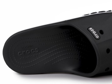 Klapki laczki męskie sportowe Crocs BAYABAND SLIDE BLACK WHITE