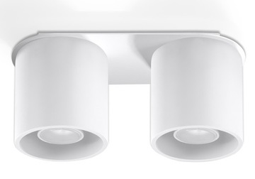 Lampa Sufitowa Plafon 2 Walec ORBIS Biały 02
