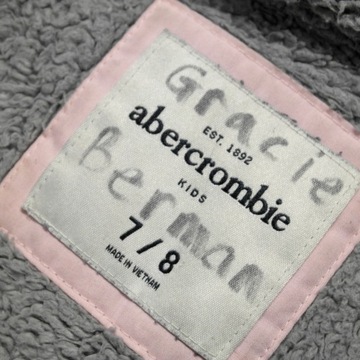 ABERCROMBIE & FITCH _ FIRMOWA CIEPŁA KURTKA Z LOGO _ S/M