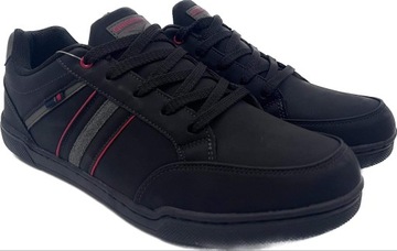 Buty sneakersy czarne półbuty szkolne męskie r44