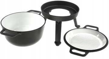 HUNTING CAULDEL 5 Эмалированная сковорода-гриль