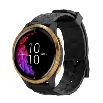 Pasek gumowy SMARTWATCH G28 20 mm czarny QUICK PIN do zegarków sportowych