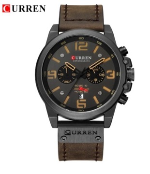 МУЖСКИЕ ЭЛЕГАНТНЫЕ ЧАСЫ CURREN С ХОНОГРАФОМ И ДАтой