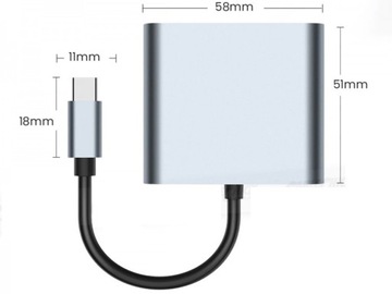 АДАПТЕР-концентратор USB-C АДАПТЕР 2x HDMI 4k