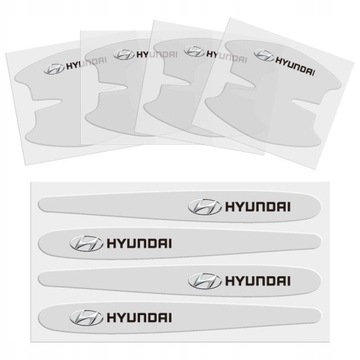 8 szt Naklejki na klamki samochodowe Hyundai