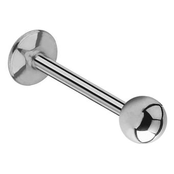 Tytanowy labret z kulką 1,2/10/3