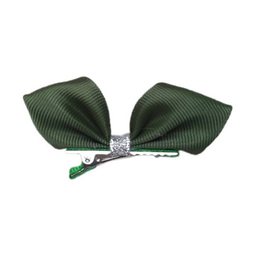 Spinka pin up wstazka kokarda ciemno zielona khaki