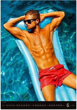 gorący mężczyźni hot men kalendarz 2024 toy boy nadzy faceci chłopaki homme