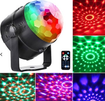 СВЕТОДИОДНЫЙ ПРОЕКТОР DISCO BALL RGB ДЛЯ ВЕЧЕРИНКИ ЛАЗЕР + ПУЛЬТ ДИСТАНЦИОННОГО УПРАВЛЕНИЯ