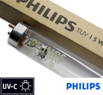 Люминесцентная лампа PHILIPS TUV 15W UV-C G15 T8