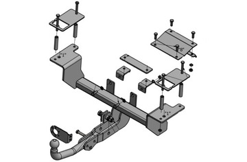 UTAH 1400KG ZAŘÍZENÍ(HÁK) TÁŽNÝ DAIHATSU TERIOS OD 1998 2006R. VÝROBEK POLSKÝ