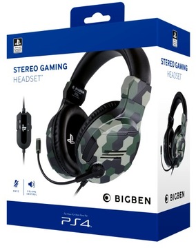 BIGBEN Słuchawki do PS4 / PS5 SONY - CAMO ZIELONE