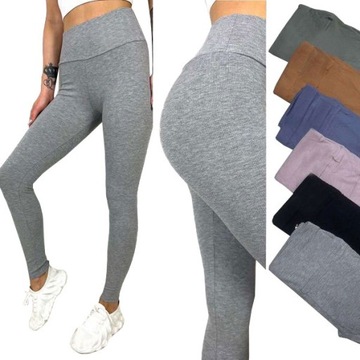 LEGGINSY PRĄŻKOWANE SPODNIE PRĄŻEK GETRY 4XL/5XL
