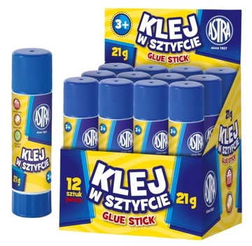 Astra klej szkolny w sztyfcie 21g zmywalny 12 sztu