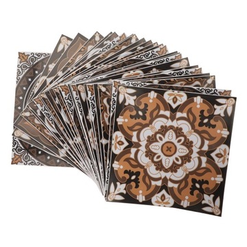 24SZT PŁYTKI PANELE WINYLOWE SAMOPRZYLEPNE PCV MOZAIKA WZÓR 15X15 CM