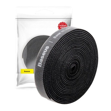 Taśma rzepowa, organizer kabli Baseus Rainbow Circle Velcro Straps 3m