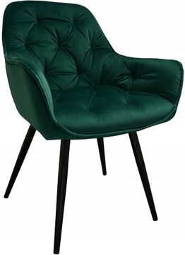 FOTEL DANKOR DESIGN ARTEN X WELUR zieleń butelkowa