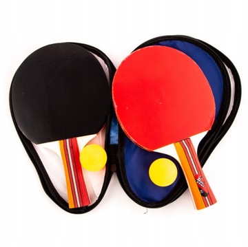 НАБОР ДЛЯ ПИНГ-ПОНГА В КОРПУСЕ, 2 ШАРИКА + 2 ШАРИКА