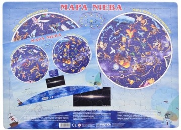 MAPA NIEBA NIEBO PUZZLE RAMKOWE DLA DZIECI