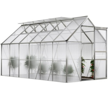 Садовая теплица из поликарбоната 380x190см Алюминий