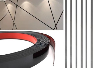 Listwa PŁASKA CZARNA BLACK TAŚMA DEKORACYJNA 2 cm