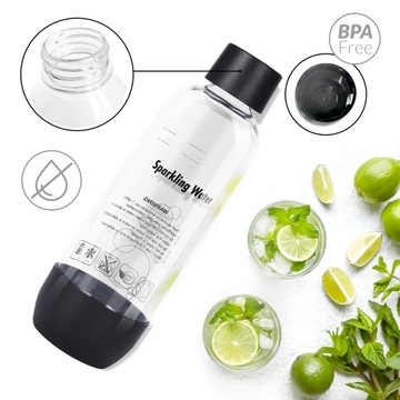 САТУРАТОР + 2 БУТЫЛКИ Карбонизатор для воды + НАБОР КАРТРИДЖЕЙ