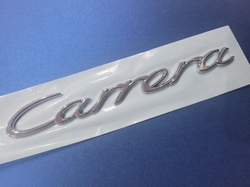 Надпись на эмблеме Porsche Carrera Silver Glossy