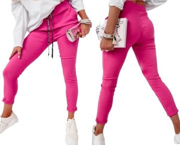 ELASTYCZNE SPODNIE DAMSKIE CYGARETKI GUMKA KOLORY 2XL/3XL