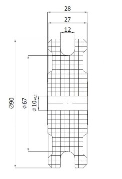 РОЛИК РОЛИК 90 мм ВЕРЕВКА КАБЕЛЬ 12 мм отверстие 10 мм БЛОКИ