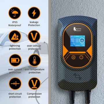 Wallbox Ladowarka Gniazdo Typ2 11KW z RFID APP