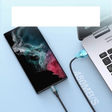 Кабель USB type-C type-C 3A 3m QC 3.0 LED БЫСТРАЯ ЗАРЯДКА Быстрая зарядка