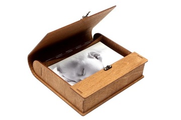 Pudełko na zdjęcia 10x15 drewniane PERSONALIZOWANE