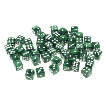 50 szt. Akrylowych sześciostronnych kostek 12 mm D6 do D&D DnD RPG
