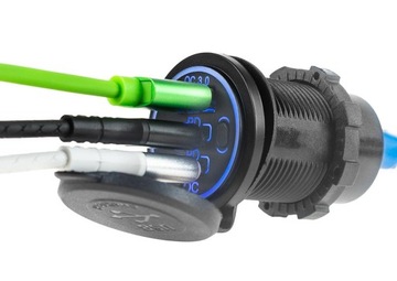 Мотоциклетная розетка 2x USB-C с зарядным устройством USB 54 Вт