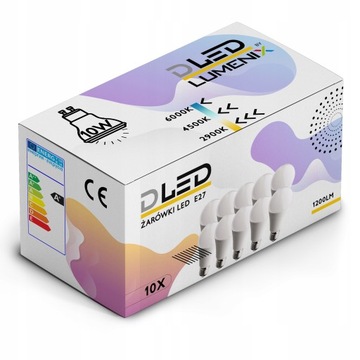 10x Żarówka LED E27 1200lm 10W CCD NEUTRALNA